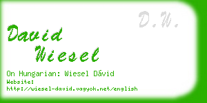 david wiesel business card